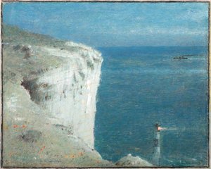 Beachy Head im Mondlicht von Albert Goodwin