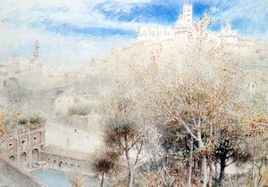 Die Fonte Branda, Siena von Albert Goodwin