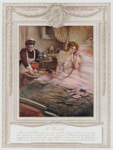 Belle Epoque Paris, modische Dame wacht auf von Albert Guillaume