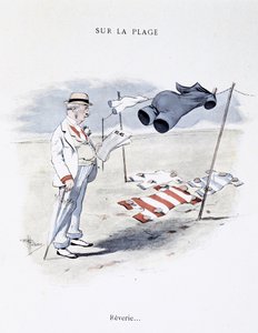 Karikatur über Freizeit am Strand in „Etoile de mer“ von Guillaume, 1900 von Albert Guillaume