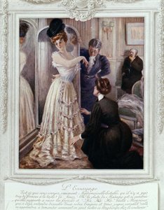 Anprobe beim Schneider, von Albert Guillaume (1873-1942), ca. 1895 von Albert Guillaume