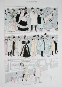 Galerieeröffnungen, ca. 1900 von Albert Guillaume