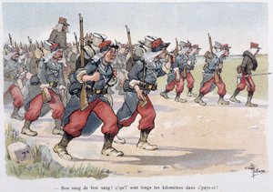 Regiment im Marsch (in „Album militaire“ von Albert Guillaume (1873-1942), ca. 1900)