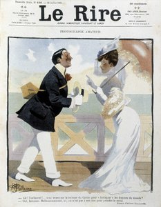 Der Amateurfotograf - Zeichnung von Albert Guillaume (1873-1942) in „Le Rire“ von Albert Guillaume