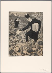 Entwurf für eine politische Karikatur über Missionsarbeit von Albert Hahn (I)