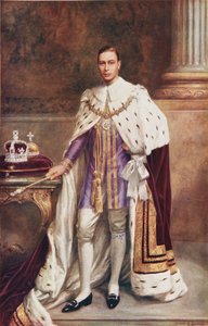 König George VI. in Krönungsroben von Albert Henry Collings