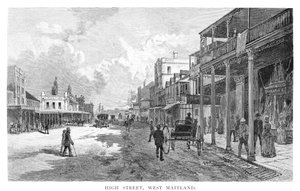 High Street, West Maitland, New South Wales, Australien, 1886 von Albert Henry Fullwood