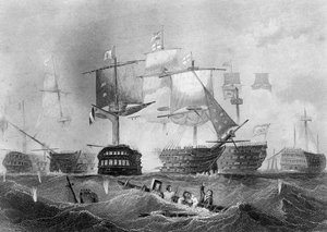 Die Schlacht von Trafalgar, 21. Oktober 1805, um 1857