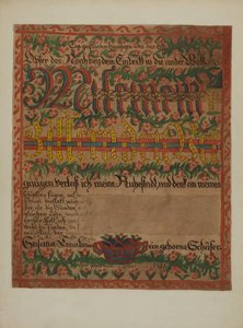 Pa. Deutsches Sterbeurkunde, ca. 1937