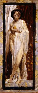 Eine drapierte Nackte / Studie von Albert Joseph Moore