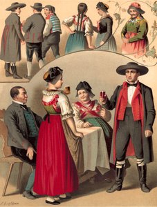 Deutsche Tracht, Baden, Schapbach und Kinzigtal von Albert Kretschmer