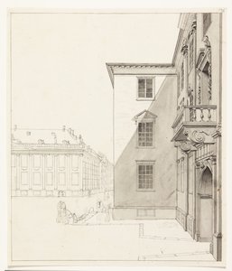 Kongens Nytorv. Teil von Charlottenborg und Thotts Palast von Albert Küchler