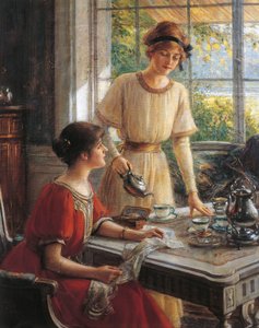 Detail von Frauen beim Tee von Albert Lynch