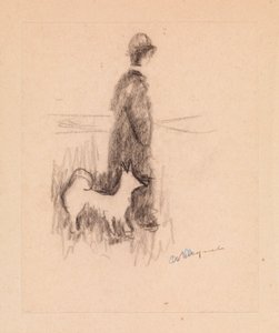 Figur mit einem Hund