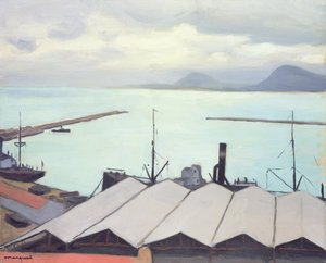 Hangars im Hafen von Bougie, Algerien von Albert Marquet