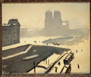 Paris im Winter (Die Pont Saint-Michel) von Albert Marquet