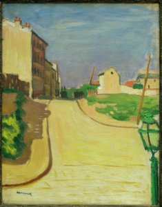 Straße mit grüner Laterne von Albert Marquet