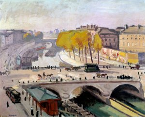 Die Pont Saint Michel und der Quai des Grands Augustins in Paris von Albert Marquet