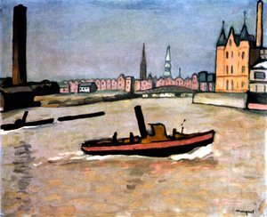 Der Hafen von Hamburg, 1909 von Albert Marquet