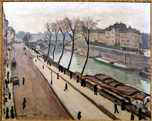 Blick auf die Seine vom Quai des Grands Augustins in Paris von Albert Marquet