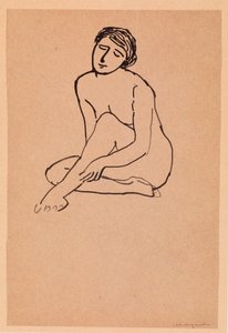 Frau - Nackt sitzend von Albert Marquet
