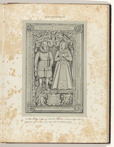 Grabplatte in der Kirche von Schettens von Sybrand van Osinga (1623) und seiner Frau Atke van Aggema (1619)