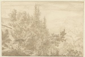 Berglandschaft mit Blick auf den Loiblpass von Albert Meyering