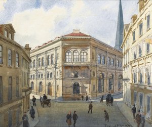 Blick auf die Börse von Riga von Albert Nikolaevich Benois