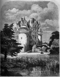 Schloss der Loire: Außenansicht des Schlosses von Brissac (Renaissance-Architektur)
