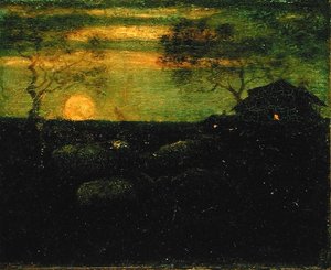 Der Schafstall, späte 1870er von Albert Pinkham Ryder