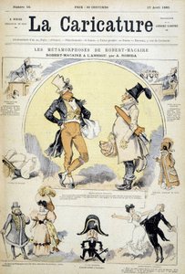 Karikaturen über den Schauspieler Robert Macaire von Robida, Umschlag „La caricature“ 17/7/1880