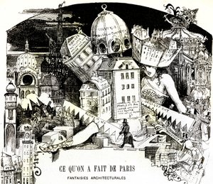 « Ce qu’on a fait de Paris, fantaisies architecturales » von Albert Robida