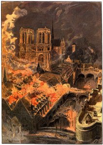 Brand im Hôtel-Dieu, nahe Notre-Dame de Paris, in der Nacht vom 29. auf den 30. Dezember