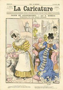Illustration von Albert Robida (1848-1926) für das Cover von La Caricature (1880) von Albert Robida