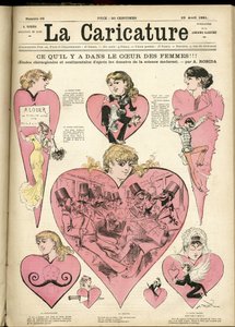 Illustration von Albert Robida (1848-1926) für das Cover von La Caricature (1880) von Albert Robida