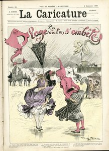 Illustration von Albert Robida für das Cover von La Caricature (1880) von Albert Robida
