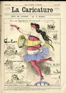 Illustration von Albert Robida (1848-1926) für das Titelblatt von The Caricature (1880)