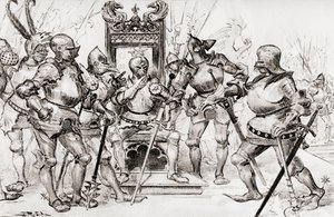 Der Rat der Hauptleute von Picrochole von Albert Robida