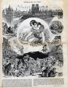 Notre Dame de Paris von Victor Hugo (1802-1885) Zeichnung von Albert Robida (1848-1926) in „Le rire“ von 1902