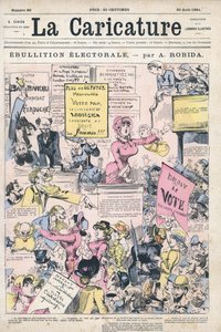 Brodelnder Wahlkampf von Albert Robida