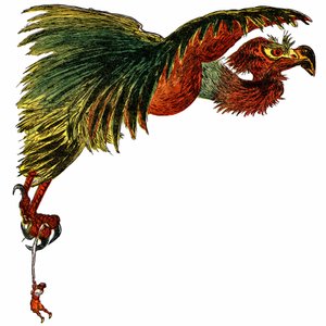 Sindbad der Seefahrer - Märchen aus Tausendundeiner Nacht - Illustration eines Buches von 1948 (Fortin-Ausgabe, Sammlung Wunderbare Kindheitsbilder) erzählt seine Abenteuer - Illustration von Albert Robida - Zweite Reise: S