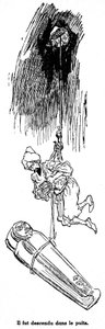 Sindbad der Seefahrer - Märchen aus Tausendundeiner Nacht - Illustration eines Buches von 1948 (Fortin-Ausgabe, Sammlung Wunderbare Kindheitsbilder), das seine Abenteuer erzählt - Illustration von Albert Robida (1848-1926) - Vierte Reise: Si von Albert Robida