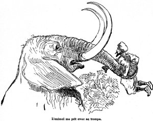 Sindbad der Seefahrer - Geschichte aus Tausendundeiner Nacht - Illustration eines Buches von 1948 (Fortin-Ausgabe, Sammlung Wunderbare Bilder der Kindheit), das seine Abenteuer erzählt - Illustration von Albert Robida (1848 - 1926) - Siebte Reise: Sindbad von Albert Robida