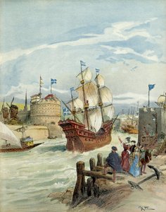 Die französische Flotte in Le Havre, die durch Entscheidung von Franz I. entstand