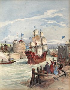 Die Flotte des Königs in Havre: La Belle Francoise, Illustration aus 