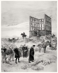 Der Superintendent Jacques de Semblancay (ca. 1445-1527) zum Tode verurteilt, auf dem Weg zum Montfaucon-Galgen, 1909 von Albert Robida