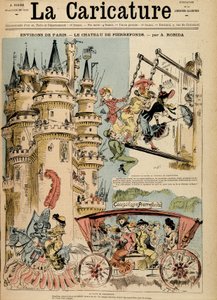 Der Weg zum Schloss Pierrefonds in der Oise (60) von Albert Robida