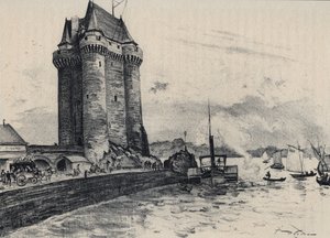 Der Turm Solidor befestigt in Saint-Malo, Bezirk Saint-Servan - Altes Frankreich - Bretagne - Text, Zeichnungen und Lithographien von Albert Robida (1848-1926)