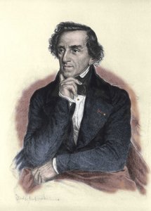 Porträt von Giacomo Meyerbeer (1791-1864), deutscher Komponist. Zeichnung von Albert Rosenthal