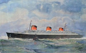 Jungfernfahrt der SS Normandie von Le Havre, 29. Mai